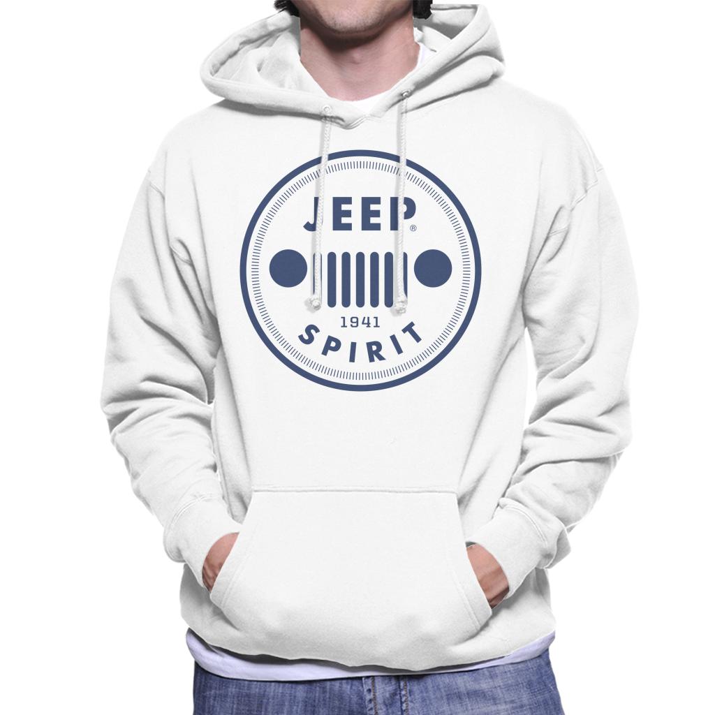 Jeep Spirit 1941 Blue Logo Men's Hooded Sweatshirt-ALL + EVERY