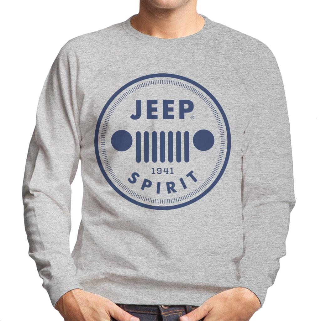 Jeep Spirit 1941 Blue Logo Men's Sweatshirt-ALL + EVERY