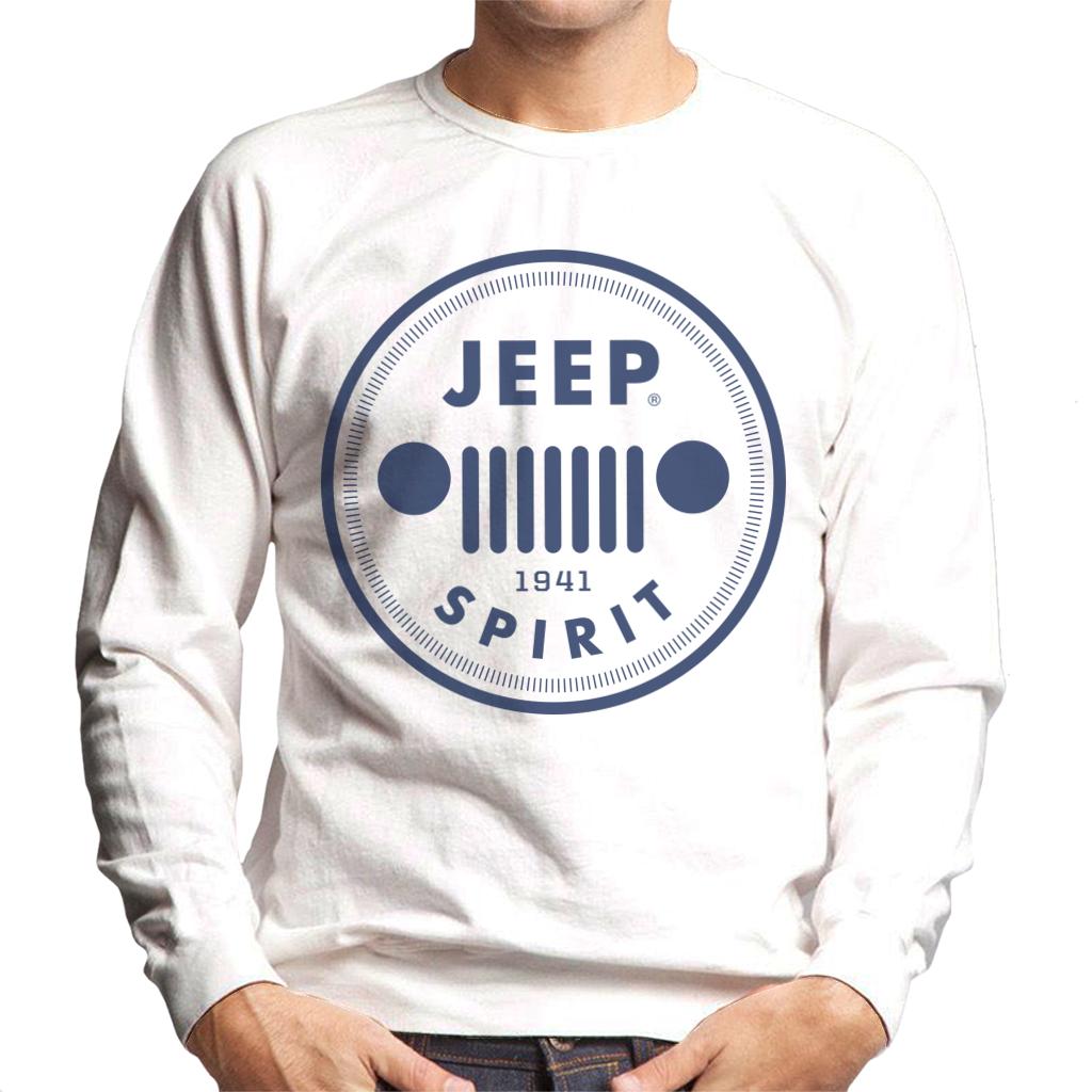 Jeep Spirit 1941 Blue Logo Men's Sweatshirt-ALL + EVERY