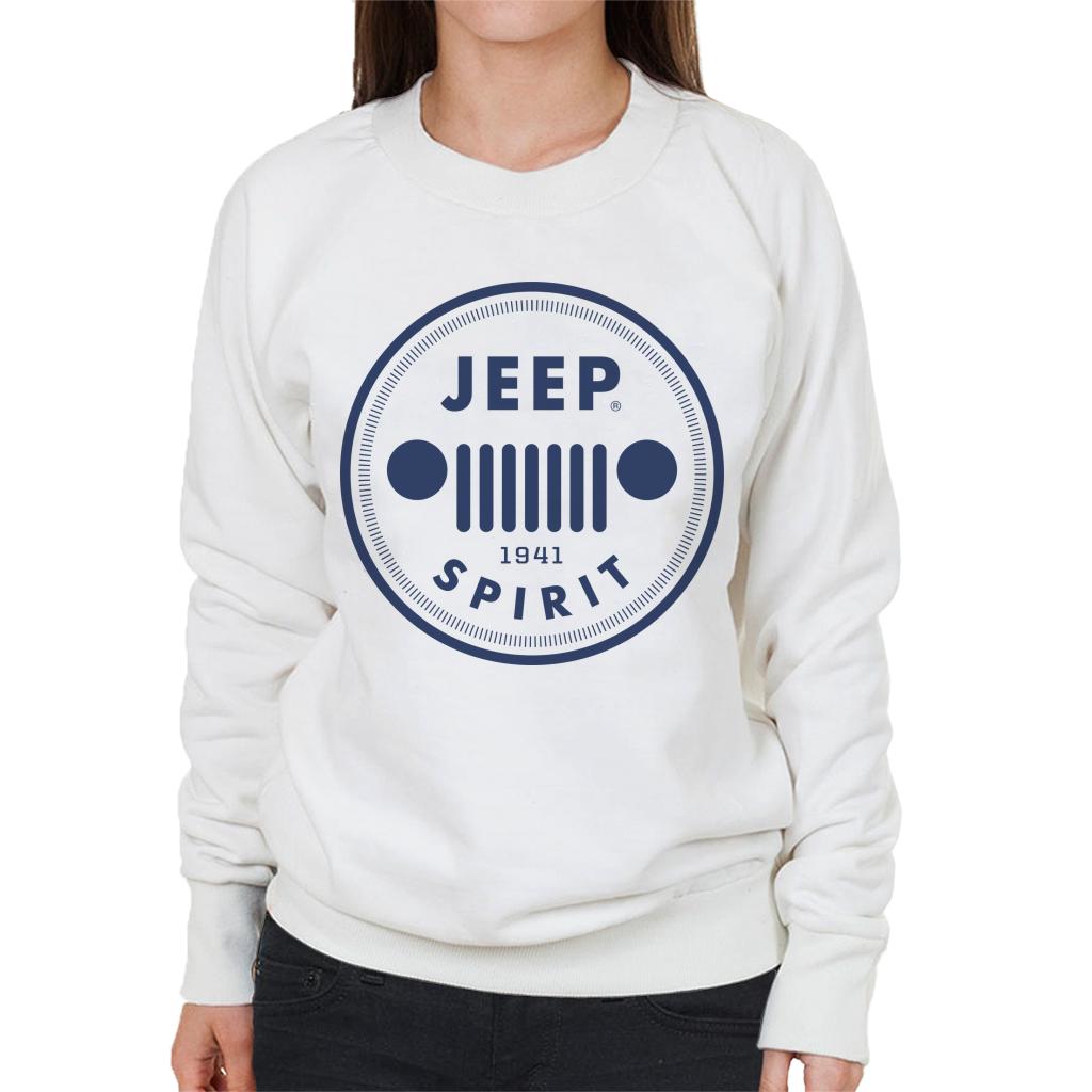 Jeep Spirit 1941 Blue Logo Women's Sweatshirt-ALL + EVERY