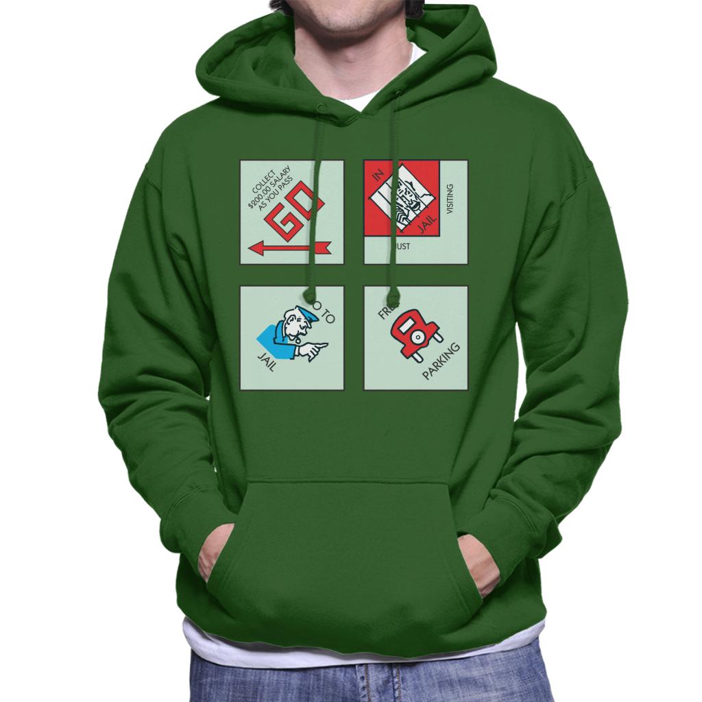 Monopoly Classic Corner Tiles Men's Hooded Sweatshirt-ALL + EVERY