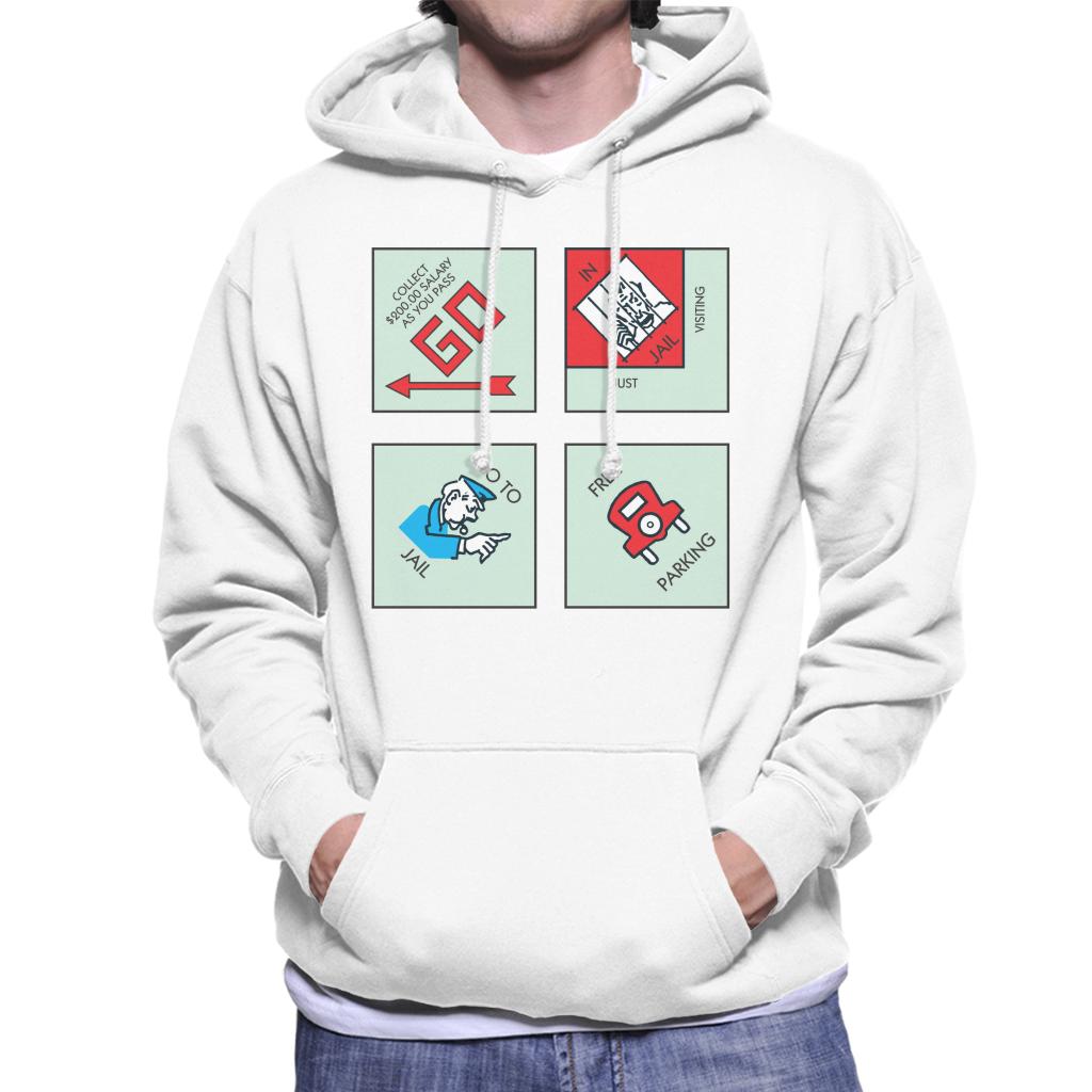 Monopoly Classic Corner Tiles Men's Hooded Sweatshirt-ALL + EVERY