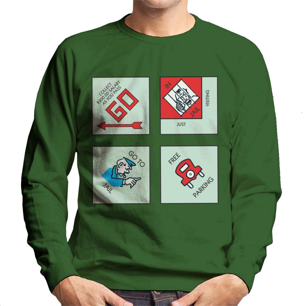 Monopoly Classic Corner Tiles Men's Sweatshirt-ALL + EVERY