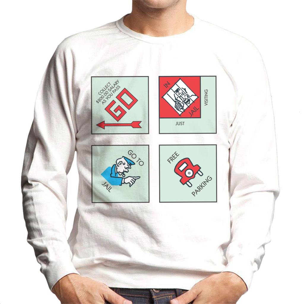 Monopoly Classic Corner Tiles Men's Sweatshirt-ALL + EVERY