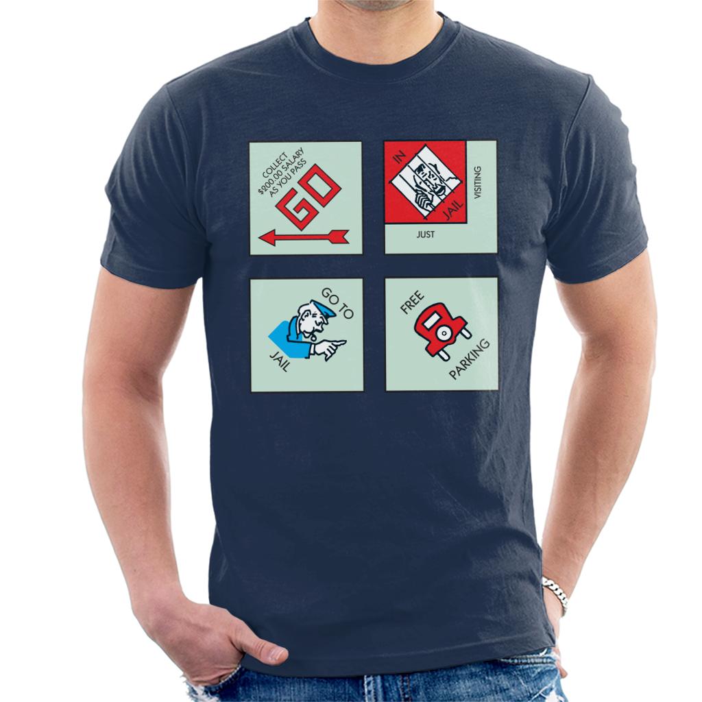 Monopoly Classic Corner Tiles Men's T-Shirt-ALL + EVERY