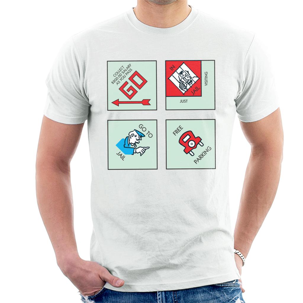 Monopoly Classic Corner Tiles Men's T-Shirt-ALL + EVERY