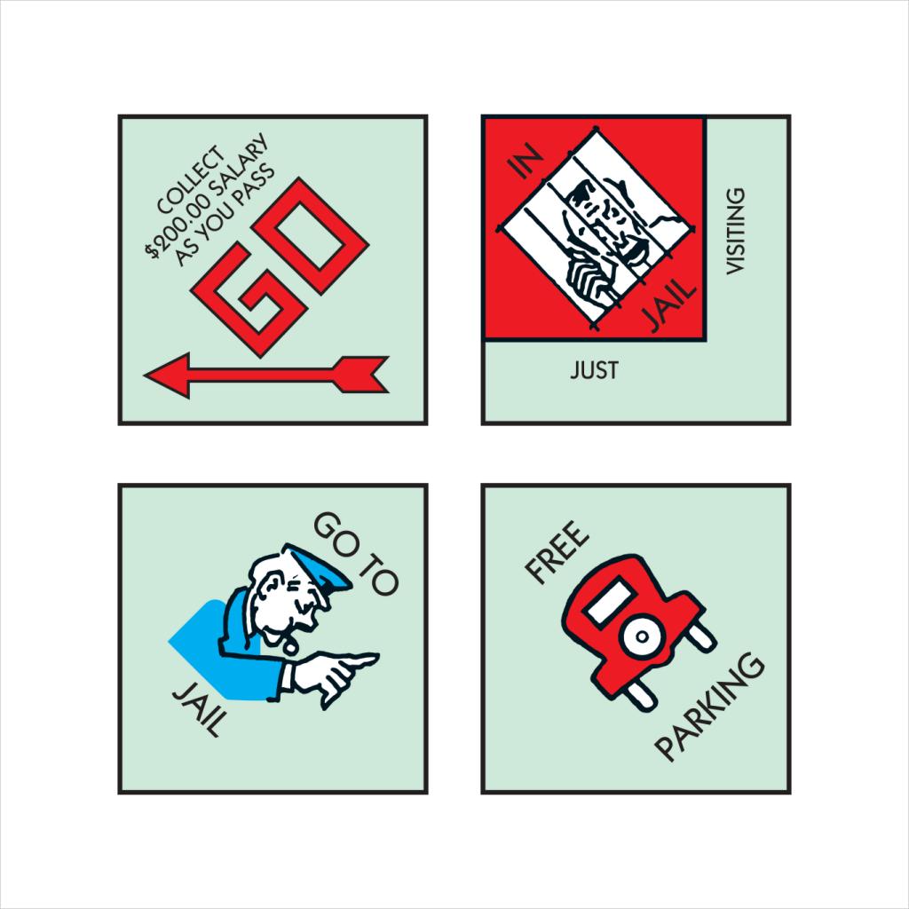 Monopoly Classic Corner Tiles Men's Sweatshirt-ALL + EVERY