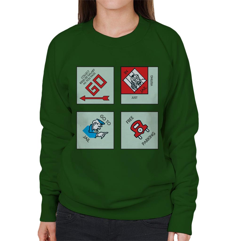 Monopoly Classic Corner Tiles Women's Sweatshirt-ALL + EVERY