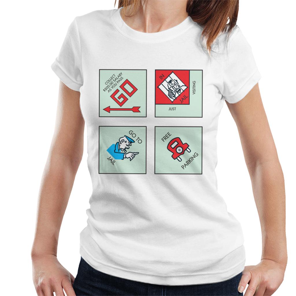 Monopoly Classic Corner Tiles Women's T-Shirt-ALL + EVERY