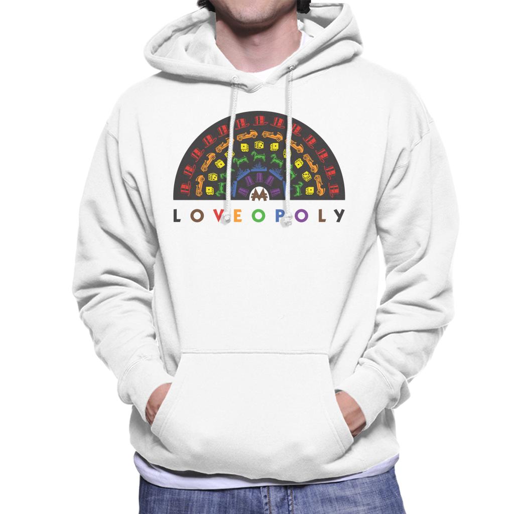 Monopoly Loveopoly Rainbow Character Tokens Men's Hooded Sweatshirt-ALL + EVERY