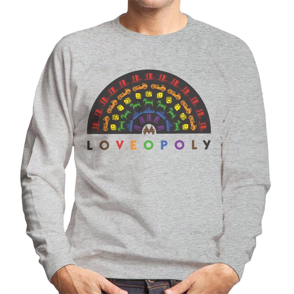 Monopoly Loveopoly Rainbow Character Tokens Men's Sweatshirt-ALL + EVERY