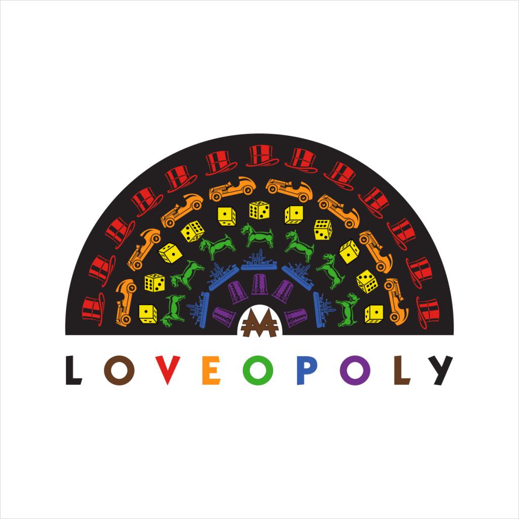 Monopoly Loveopoly Rainbow Character Tokens Men's Hooded Sweatshirt-ALL + EVERY