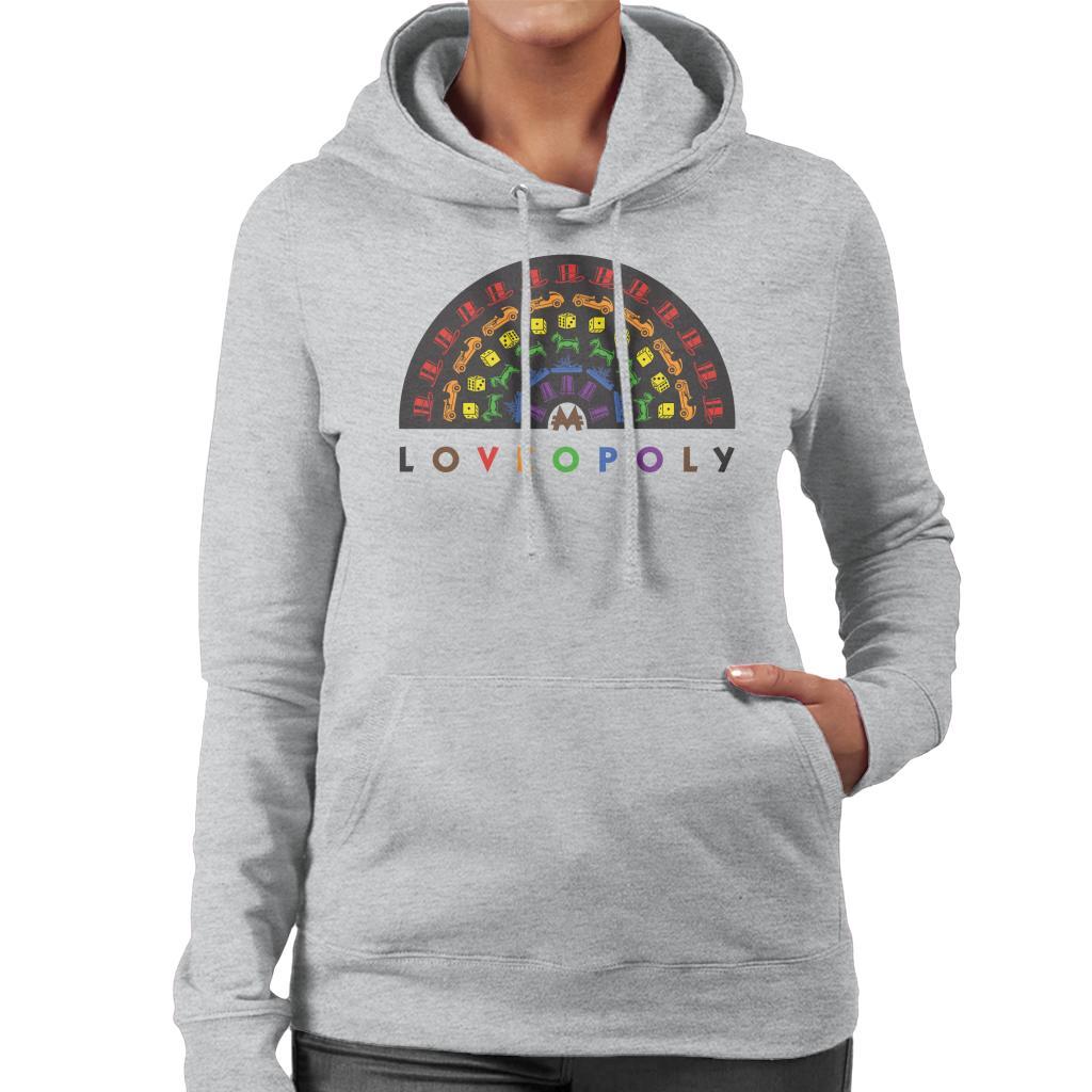 Monopoly Loveopoly Rainbow Character Tokens Women's Hooded Sweatshirt-ALL + EVERY