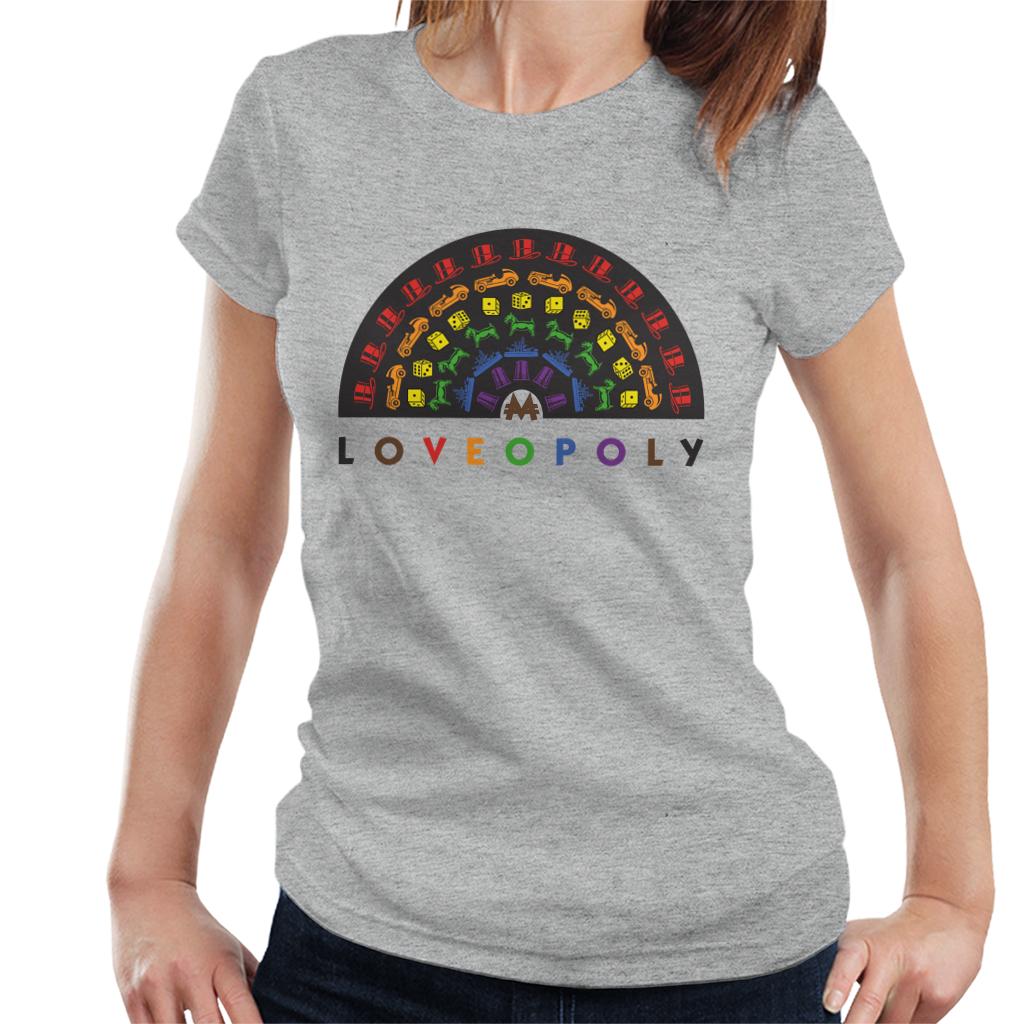 Monopoly Loveopoly Rainbow Character Tokens Women's T-Shirt-ALL + EVERY