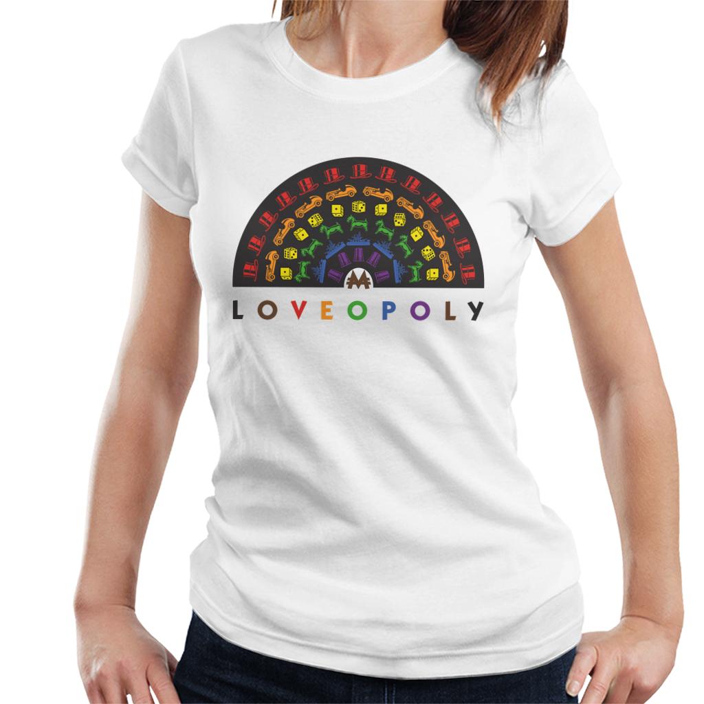 Monopoly Loveopoly Rainbow Character Tokens Women's T-Shirt-ALL + EVERY