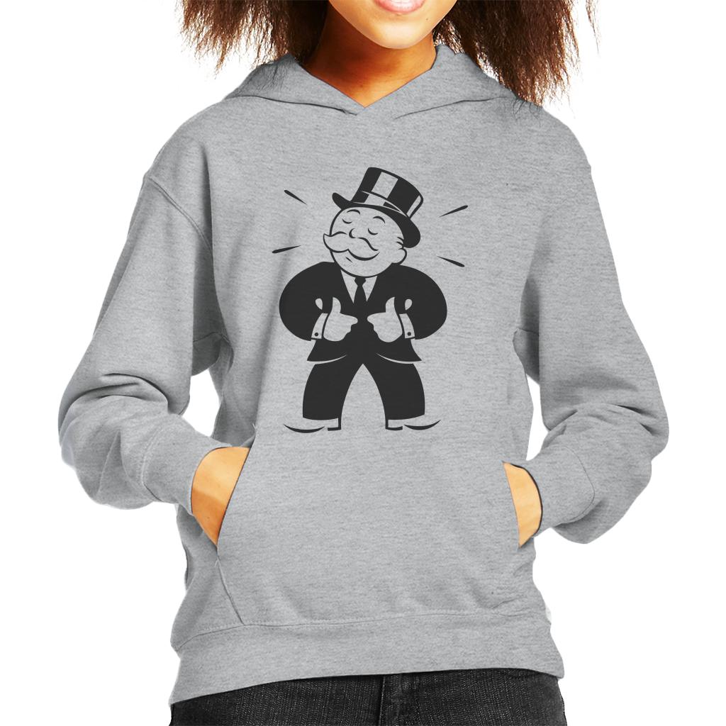 Monopoly Man Thumbs Up Kid's Hooded Sweatshirt-ALL + EVERY