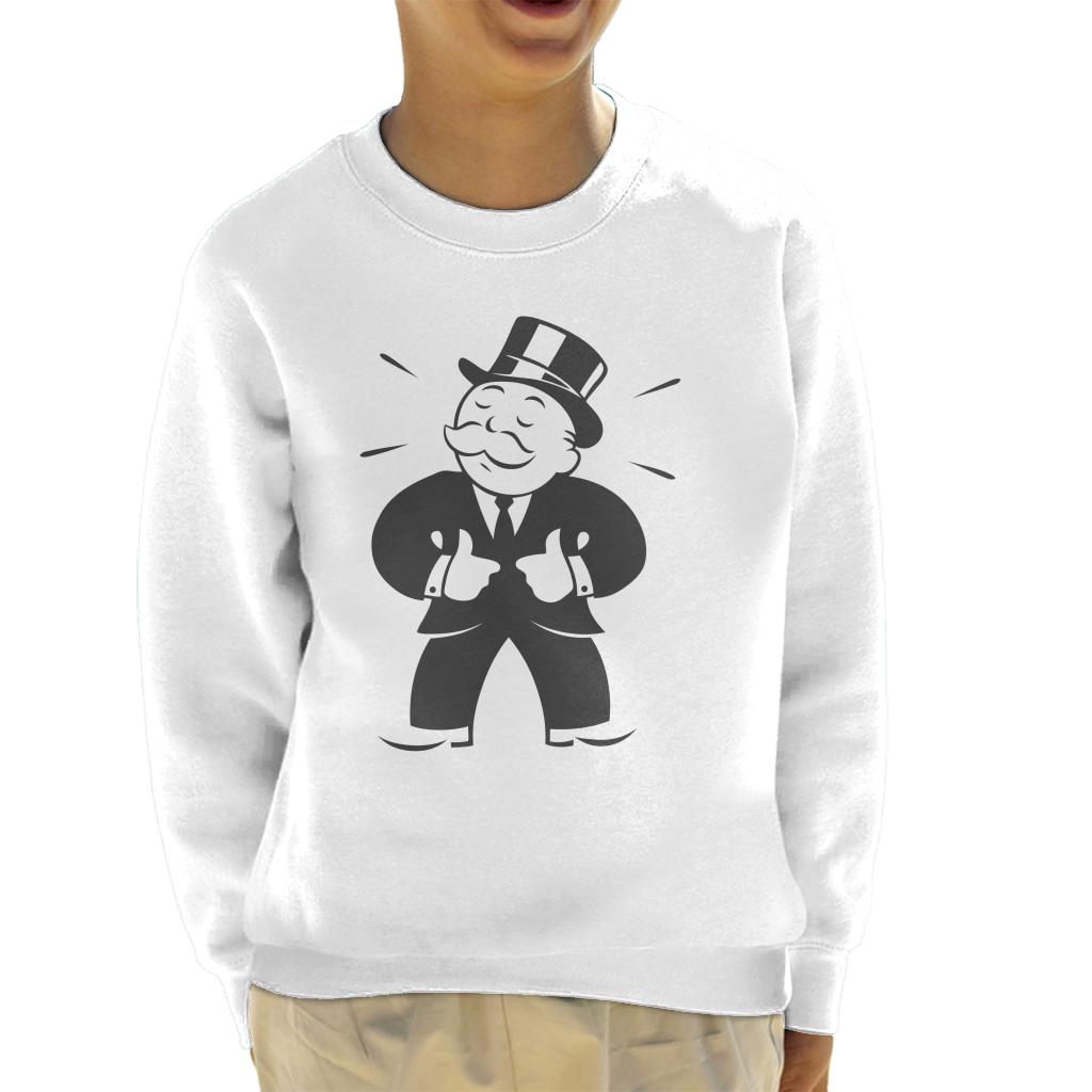 Monopoly Man Thumbs Up Kid's Sweatshirt-ALL + EVERY