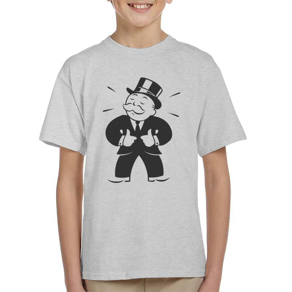 Monopoly Man Thumbs Up Kid's T-Shirt-ALL + EVERY