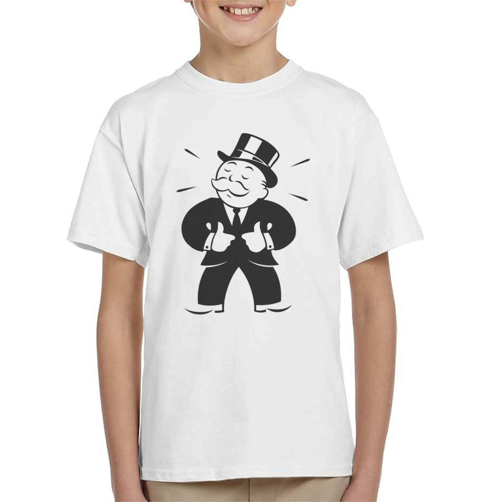 Monopoly Man Thumbs Up Kid's T-Shirt-ALL + EVERY