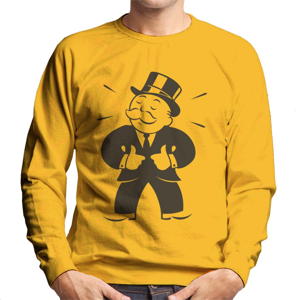 Monopoly Man Thumbs Up Men's Sweatshirt-ALL + EVERY