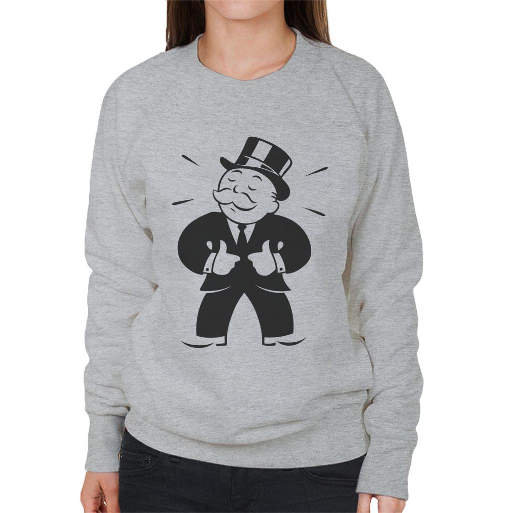 Monopoly Man Thumbs Up Women's Sweatshirt-ALL + EVERY