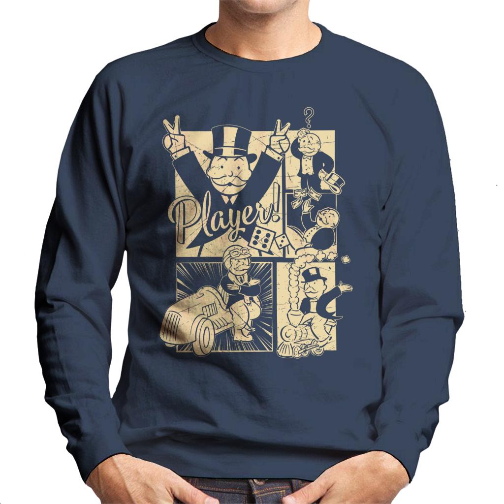 Monopoly Man Player Montage Men's Sweatshirt-ALL + EVERY