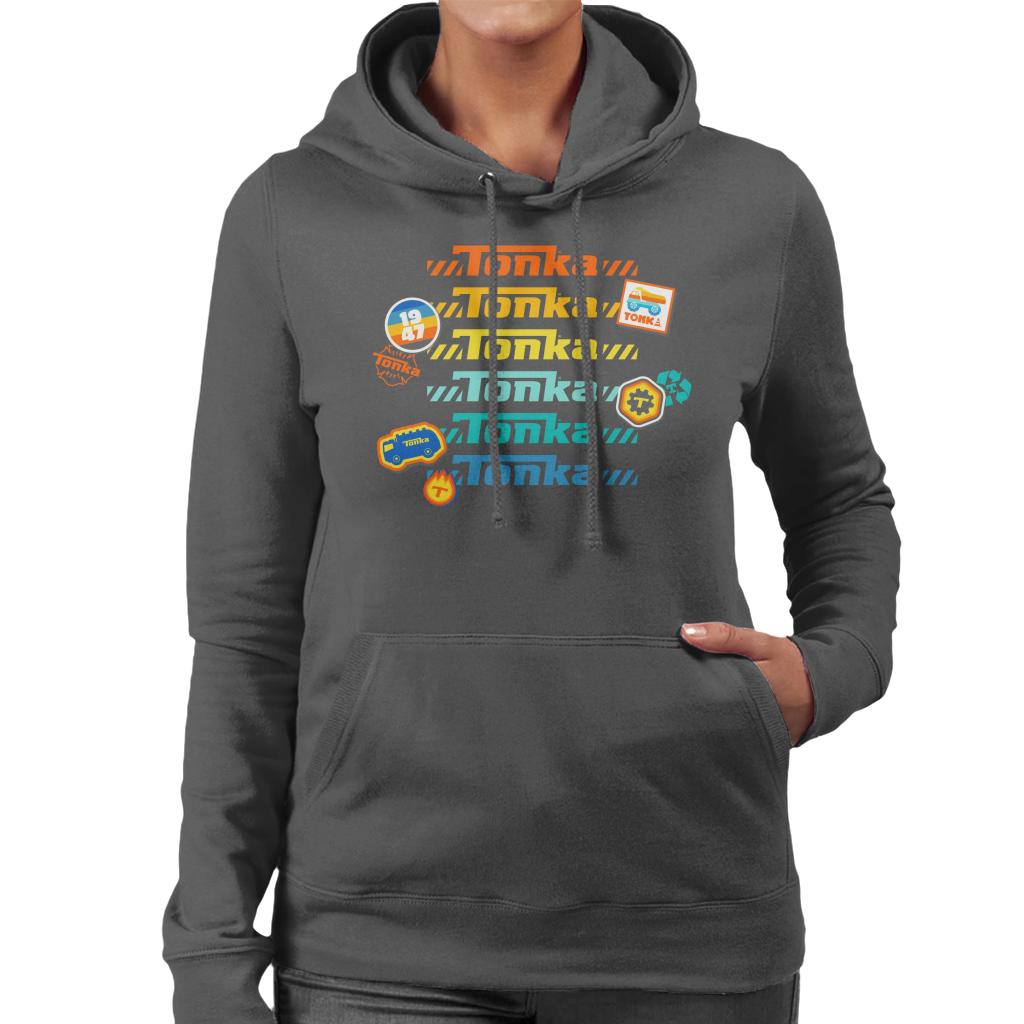 Tonka Rainbow Print Women's Hooded Sweatshirt-ALL + EVERY