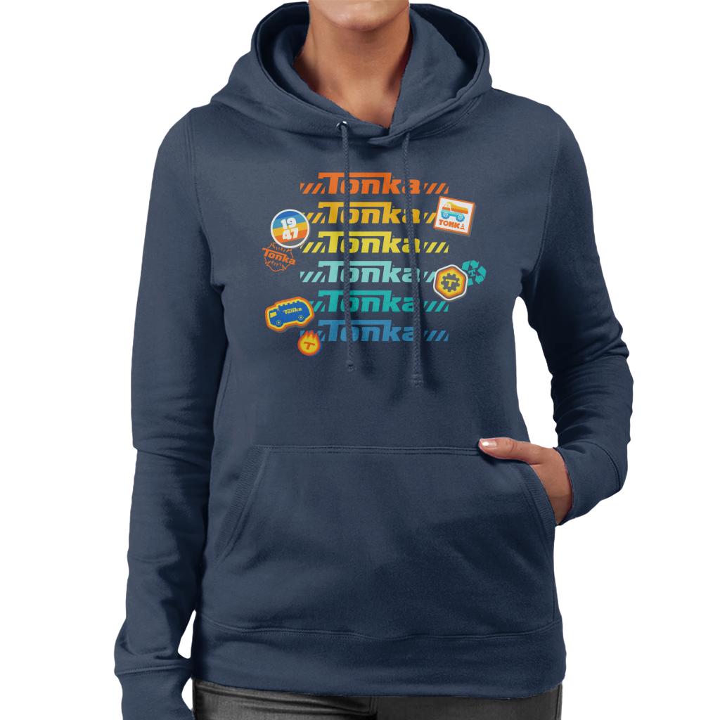 Tonka Rainbow Print Women's Hooded Sweatshirt-ALL + EVERY