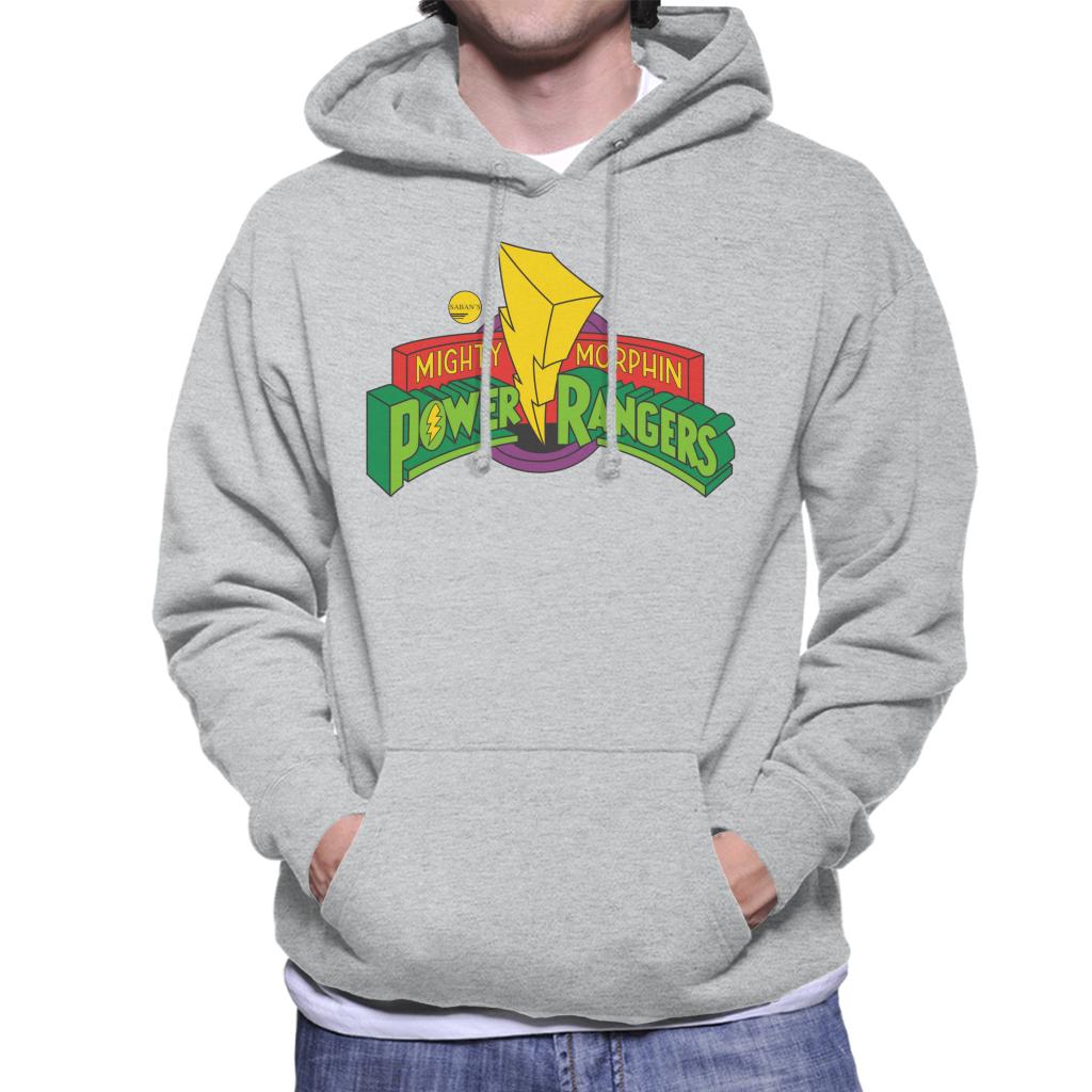 Power Rangers Classic Mighty Morphin Logo Men's Hooded Sweatshirt-ALL + EVERY