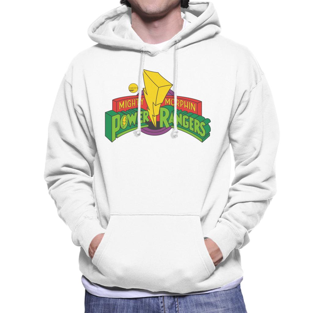 Power Rangers Classic Mighty Morphin Logo Men's Hooded Sweatshirt-ALL + EVERY