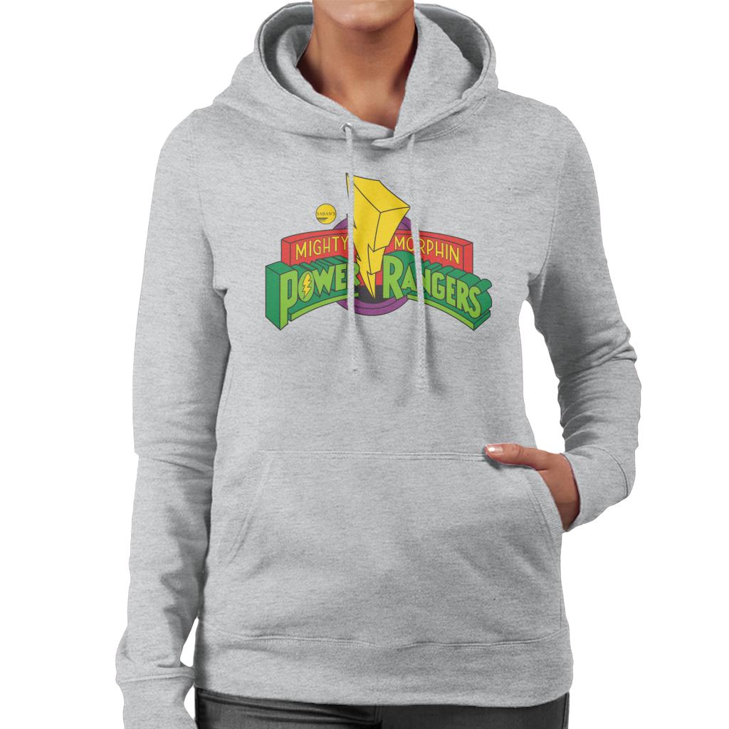 Power Rangers Classic Mighty Morphin Logo Women's Hooded Sweatshirt-ALL + EVERY