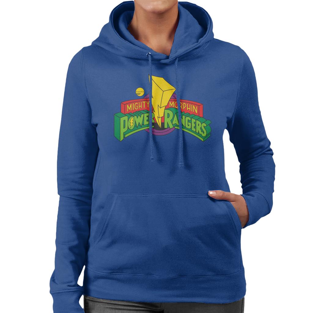 Power Rangers Classic Mighty Morphin Logo Women's Hooded Sweatshirt-ALL + EVERY