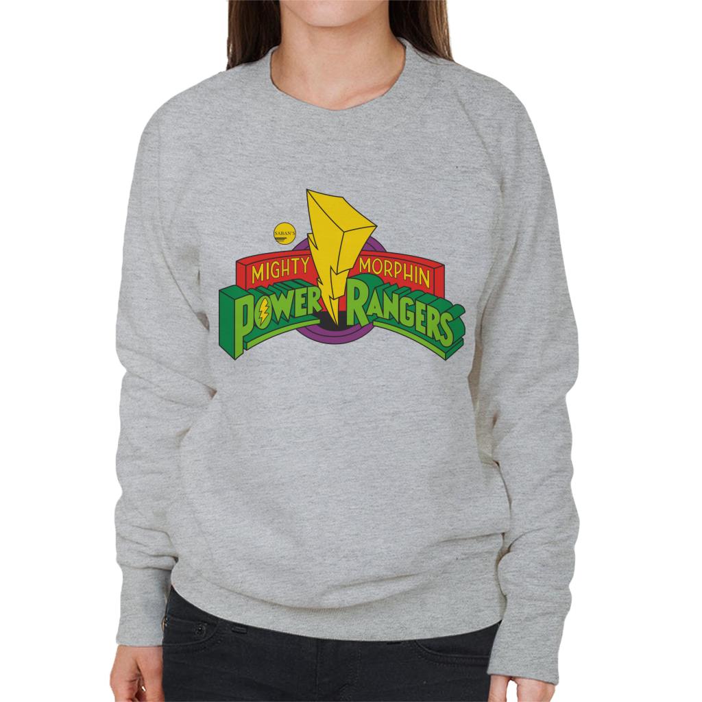 Power Rangers Classic Mighty Morphin Logo Women's Sweatshirt-ALL + EVERY