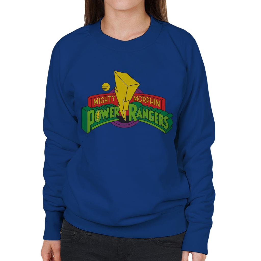 Power Rangers Classic Mighty Morphin Logo Women's Sweatshirt-ALL + EVERY