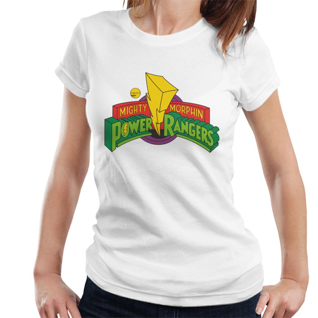 Power Rangers Classic Mighty Morphin Logo Women's T-Shirt-ALL + EVERY