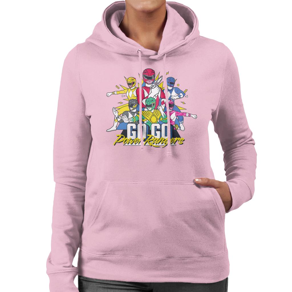 Power Rangers Go Go Retro 90s Women's Hooded Sweatshirt-ALL + EVERY