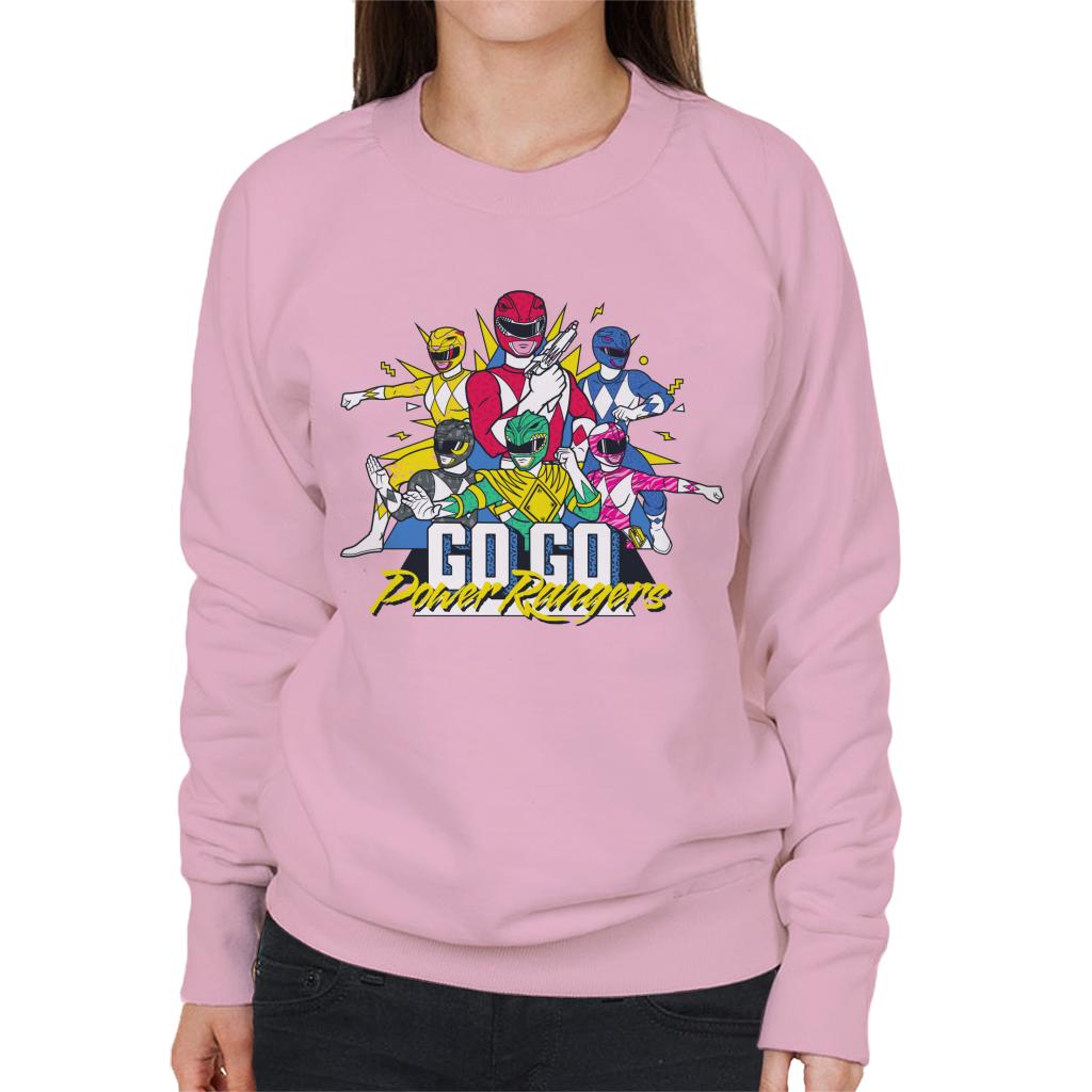 Power Rangers Go Go Retro 90s Women's Sweatshirt-ALL + EVERY