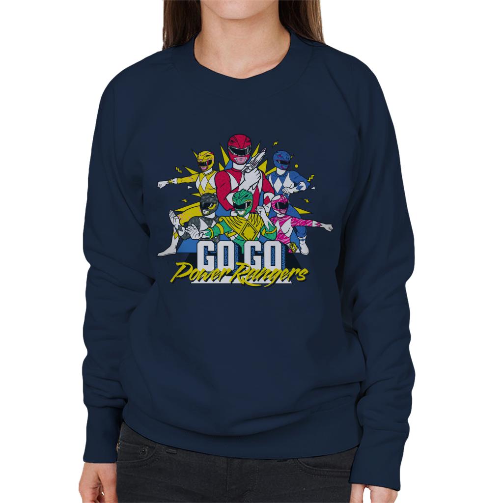 Power Rangers Go Go Retro 90s Women's Sweatshirt-ALL + EVERY