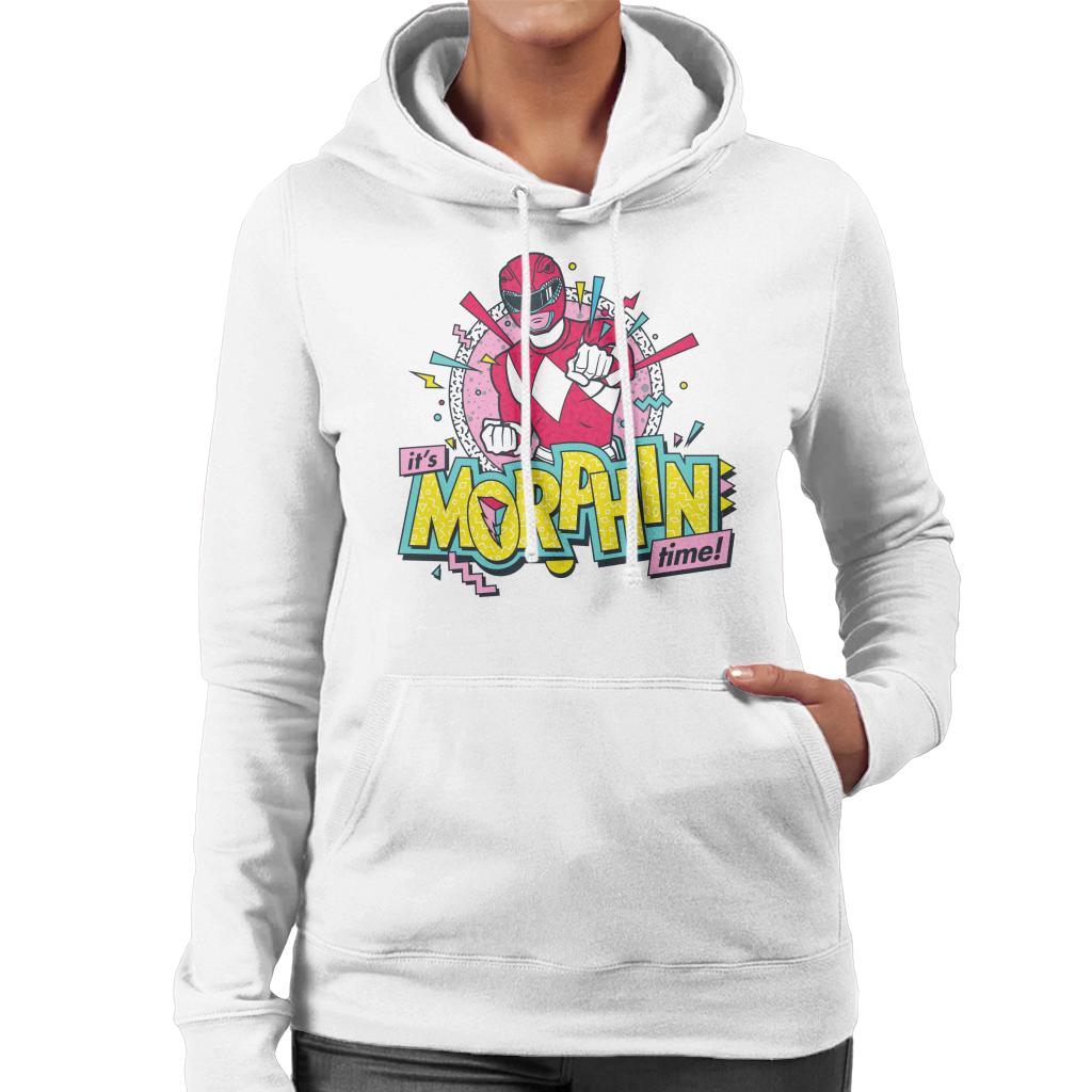 Power Rangers Its Morphin Time Retro Women's Hooded Sweatshirt-ALL + EVERY