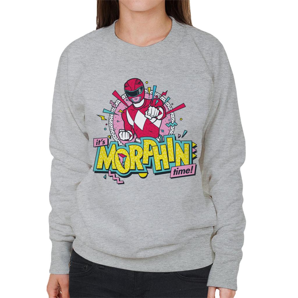 Power Rangers Its Morphin Time Retro Women's Sweatshirt-ALL + EVERY