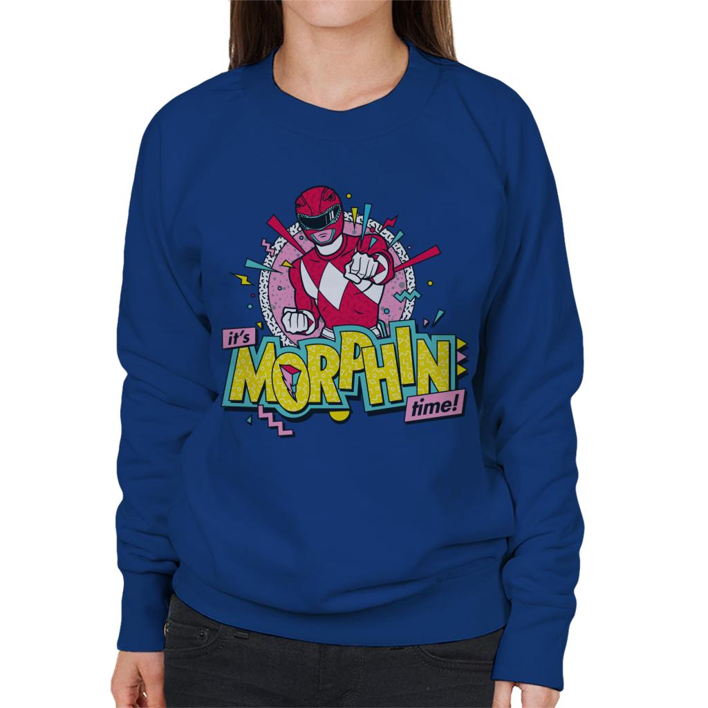 Power Rangers Its Morphin Time Retro Women's Sweatshirt-ALL + EVERY