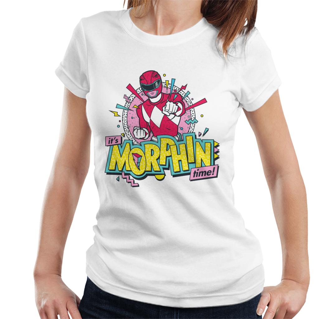 Power Rangers Its Morphin Time Retro Women's T-Shirt-ALL + EVERY