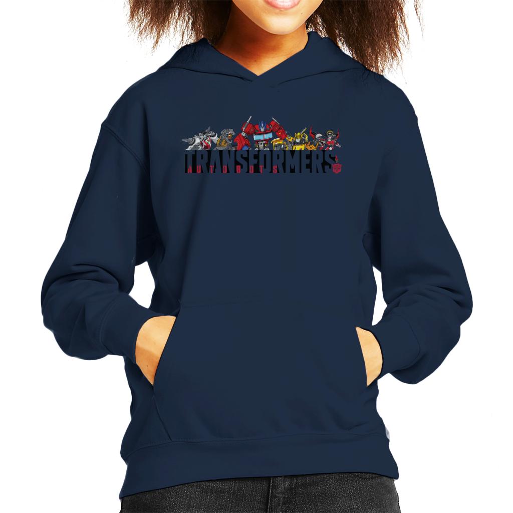 Transformers Autobots Line Up Kid's Hooded Sweatshirt-ALL + EVERY