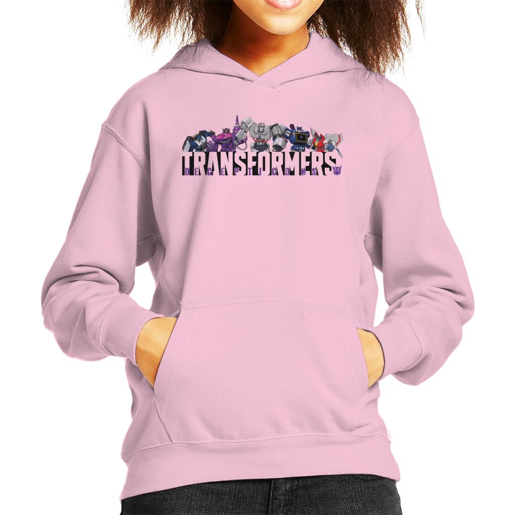 Transformers Decepticons Line Up Kid's Hooded Sweatshirt-ALL + EVERY