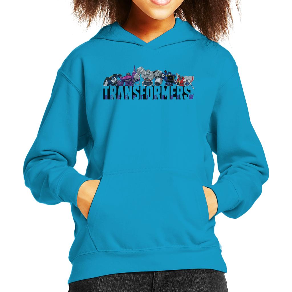 Transformers Decepticons Line Up Kid's Hooded Sweatshirt-ALL + EVERY