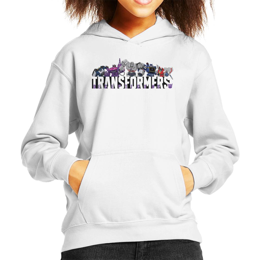 Transformers Decepticons Line Up Kid's Hooded Sweatshirt-ALL + EVERY