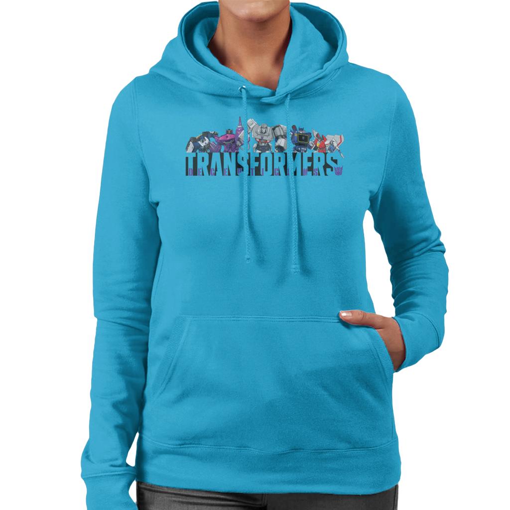 Transformers Decepticons Line Up Women's Hooded Sweatshirt-ALL + EVERY