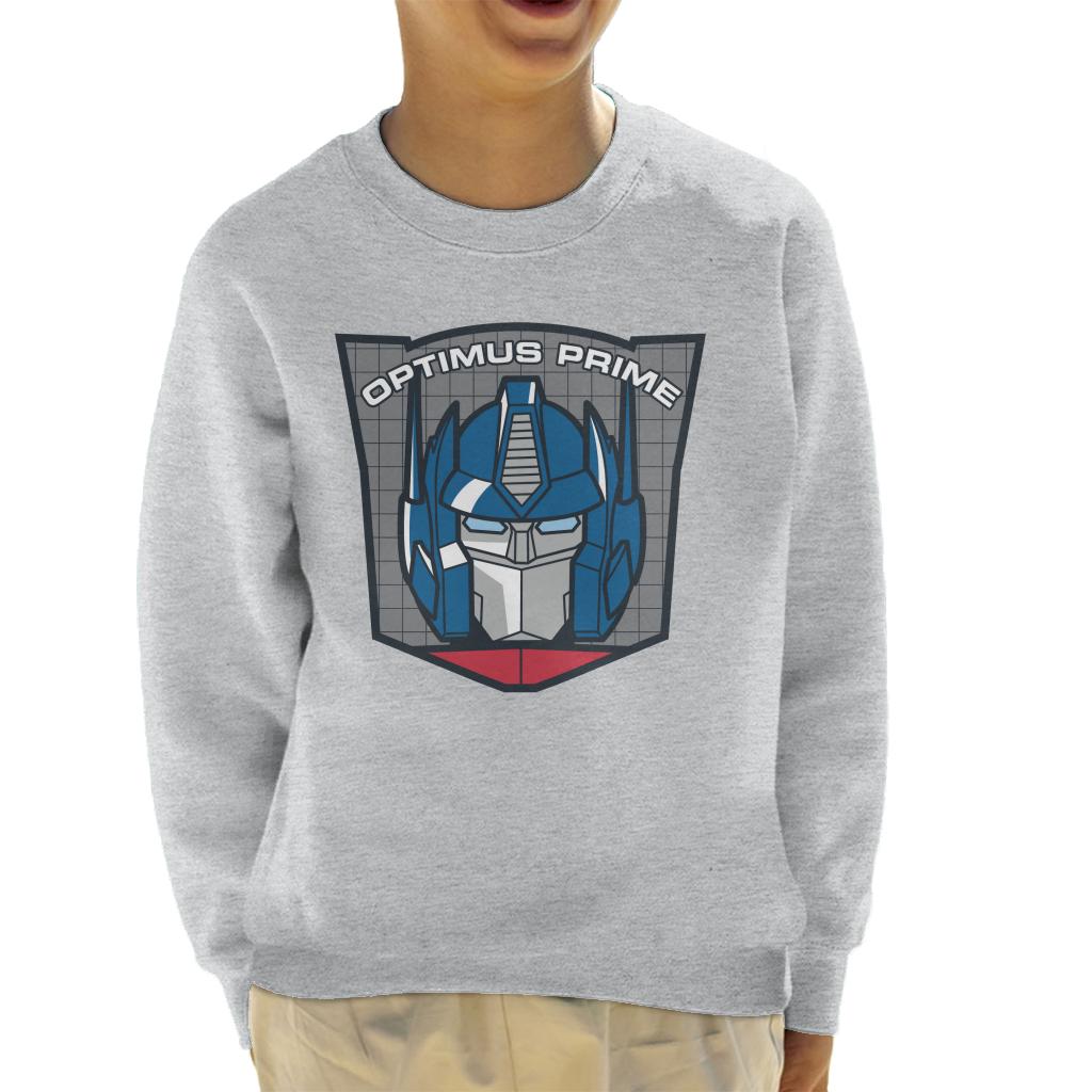 Transformers Optimus Prime Retro Face Badge Kid's Sweatshirt-ALL + EVERY