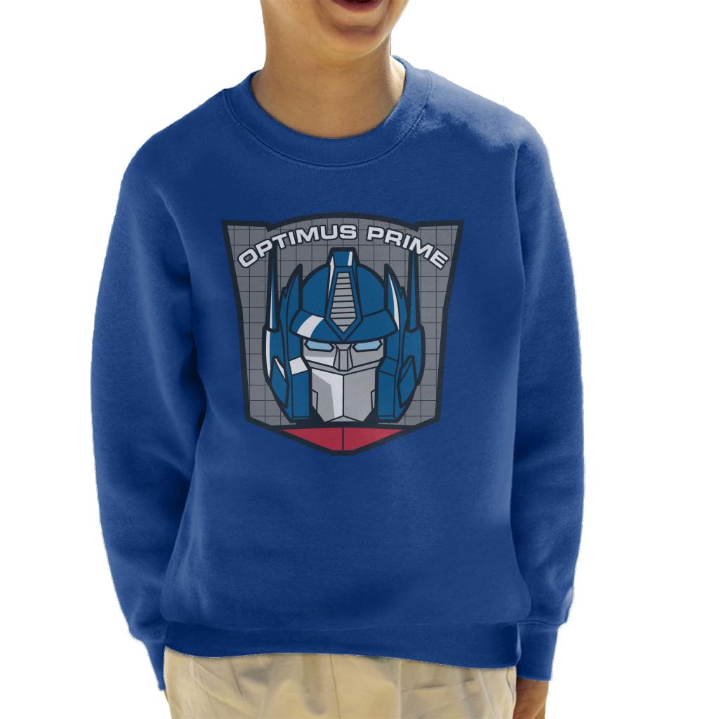 Transformers Optimus Prime Retro Face Badge Kid's Sweatshirt-ALL + EVERY