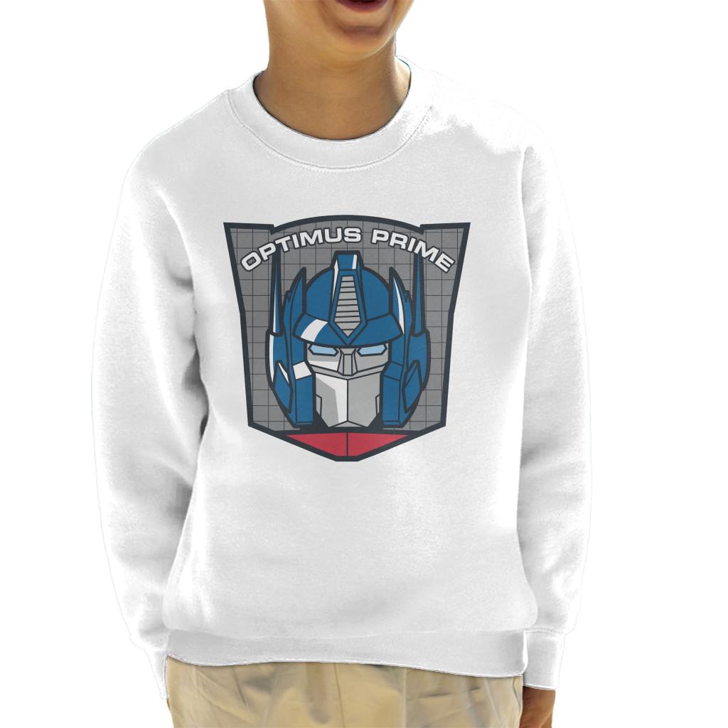 Transformers Optimus Prime Retro Face Badge Kid's Sweatshirt-ALL + EVERY